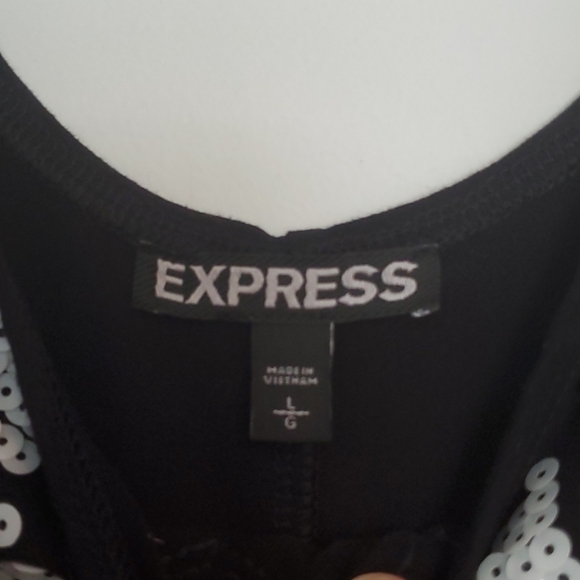 Express sequined black dress, sz L - Picture 3 of 4